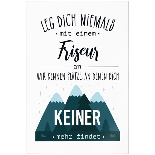 Leg dich nie - mit, friseur.
