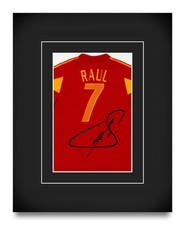 Raul Blanco signed 10x8 Foto Autogramm Spanien Real Madrid Geschenk Display + COA