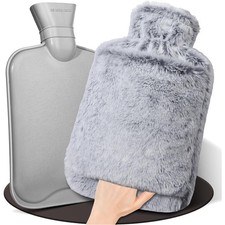 Langlebige Wärmflasche mit Samtweichem Bezug - 2L, Auslaufsicher und Komfortabel