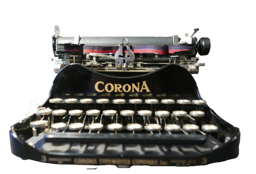 Top corona folding typewriter - corona,