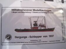 Dampf-Bergungs-Schlepper Wilhelmshavener Modellbaubogen Bastelbogen Kartonmodel