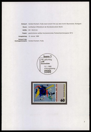 Brd schmuckblatt 1989 willi - brd,
