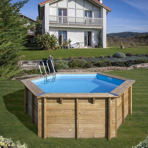 Holzpool komplettset rund - holzpool,