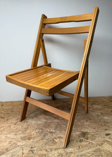 4 x Holz Klappstuhl Massivholz Faltstuhl Retro Sitzhöhe ca. 47 cm Küche/Garten