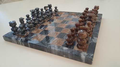 Edles schachspiel aus marmor - edles,