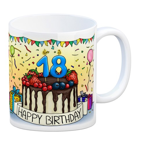 Geburtstag tasse mit - 18.,