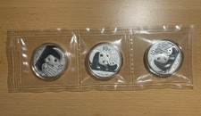 Silber 999, 1 OZ China Panda 2011, 3 Stück