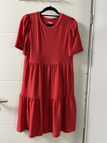 Kleid rot lochstickerei jdy - kleid,