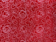1 Fat Quarter (50x70 cm) Westfalenstoffe, Rosengarten rot-weiß