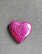 Deko Herz Lila, Ton ca.11 cm guter Zustand 