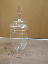 Deko Glas Bonboniere Vase Dekoartikel mit Deckel Geschenk oder fürs Fest neuwert