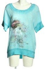 CAMOUFLAGE COUTURE Volanttop Damen Top Gr. DE 36 türkis-blassgelb-grün
