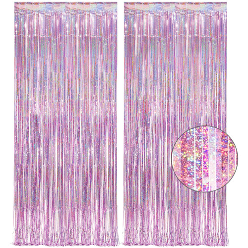 Lametta vorhang rosa glitzer - rosa,