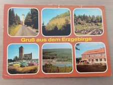 Postkarte Pöhlberg Scheibenberg Orgelpfeifen Naturtheater 13.02.1984 gel_