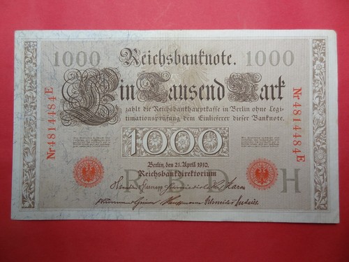 Reichsbanknote 1000 mark 21 - 1000,