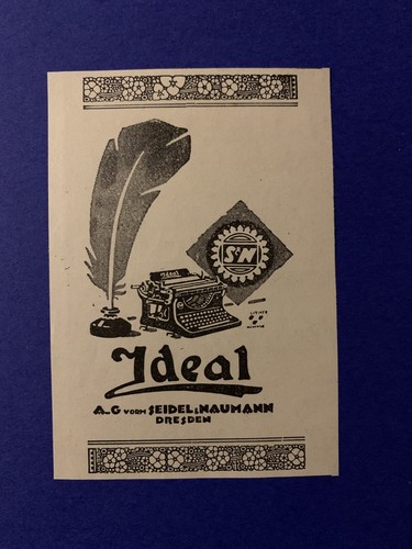 1925 ideal schreibmaschine - 1925,