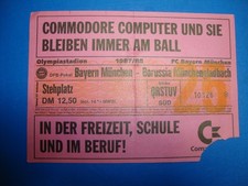 87/88 Ticket FC Bayern