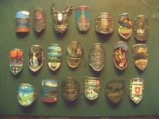 Konvolut 23 x verschied.Wanderstab Abzeichen aus D,Ö,CH,LI + I