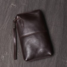 Herren Leder Clutch Geldbörse