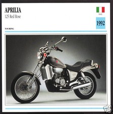 1992 Aprilia 125cc Red Rose