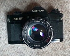 Canon EF, analoge SLR mit Obj. Canon FD 1,4/50mm, FD 4,5/75-200mm,Tele 5,6/400mm