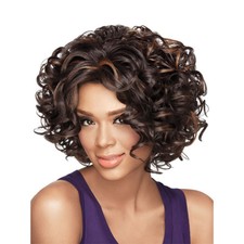 Damen Ombré Afro Gewellt Perücken Wie Echthaar Gelockt Haare Lockig Perücke FN