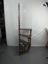 Bibliotheksleiter England Antik Buche Leiter Wendeltreppe Stufen Rollbar 24c1