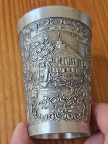 Vintage deutscher zinnbecher - vintage,