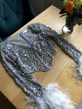 PARTY OBERTEIL, SILBER PAILETTEN, TOP ZUSTAND, GR. 34, NEUPREIS: 84,99€