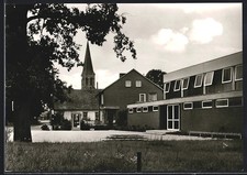 Ansichtskarte Beesten, Telefonzelle und Raiffeisenkasse 