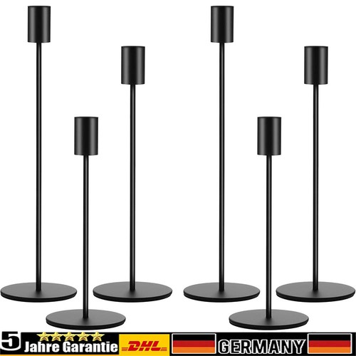 6stk kerzenständer schwarz - 6stk,