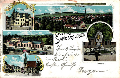 Litho gruss aus sandersleben - litho,