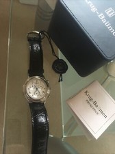 Herren Chronograph Krug Baumen Principle neuwertig Uhr Lederarmband 