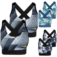 2 Damen SPORT BH Bustier Bra