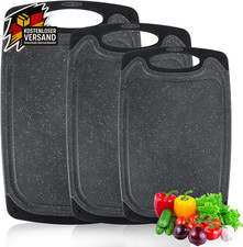 Premium Schneidebrett-Set, 3 Stück Schneidebretter Für Fleisch, Gemüse, Obst, Kü