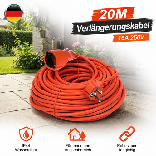 20m verlängerungskabel schuko - 20m,