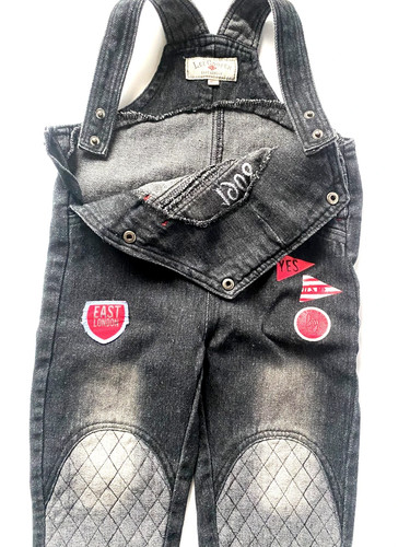 Latzhose schwarz grau jeans - schwarz,