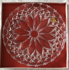 Schöne alte Bleikristall Tortenplatte von Genuine Lead Chrystall. West Germany