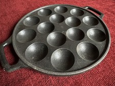 Poffertjes Pfanne aus Gusseisen Grübchenpfanne (poffertjespan) - gebraucht