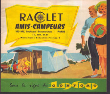 PARIS (XII°) CAMPINGZELTFABRIK "Charles RACLET" Katalog 1960