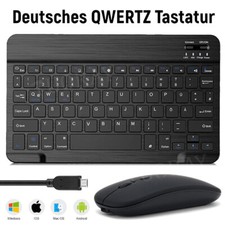 Bluetooth Wireless Tastatur und Maus Set Kabellos Keyboard QWERTZ Layout Deutsch