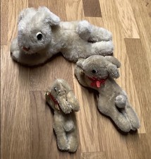 Steiff Lieg-Hasen Konvolut Mohair liegend 1953-1964 Lieg Hase Rabbit Bunny 