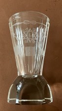 Altes Kristall Glas Freimaurer Reservistika 14x8cm Handgeschliffen Dekoration