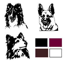 Flock Bügelmotiv Hunde Tiere 15 cm Hotfix Samt-Bügelbild Applikation Hund Dog