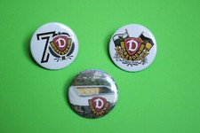 3x Button Dynamo Pin Anstecker Gr 37 mm Fußball Ultra kein Trikot Dresden