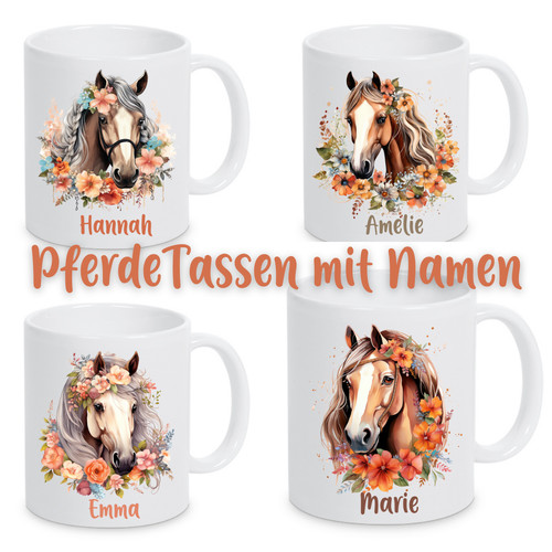 Personalisierte pferde tasse - personalisierte, pferde-tasse