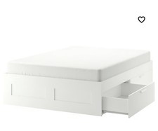 IKEA Brimnes Bett mit 4 Schubladen, weiss, Lattenrost, 140x200 cm, nur Abholung 