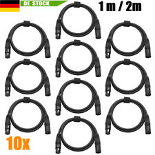 10x XLR Audio Kabel 1m/2m