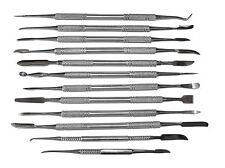 12 Instrumente Zahntechnik Set 2 - Modellierinstrumente Dentallabor Töpferei