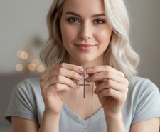 Silberkette mit Kreuz